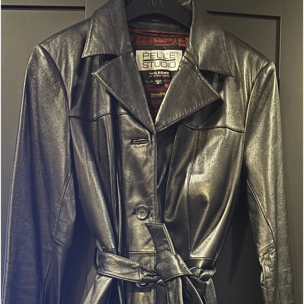 Women’s Full Length Leather Trench w/ detachable insulation lining